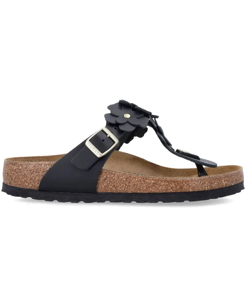 Birkenstock Gizeh Flower Flip-Flops - Schwarz Schwarz