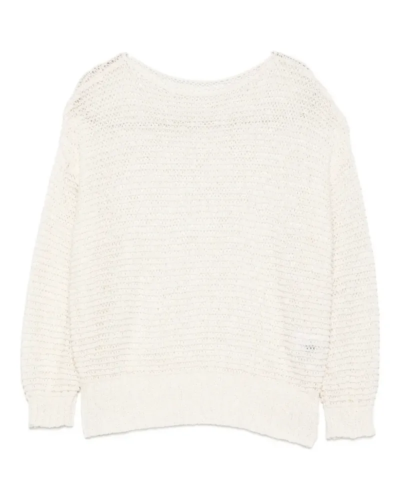 BASE Milano knitted sweater - Weiß Weiß