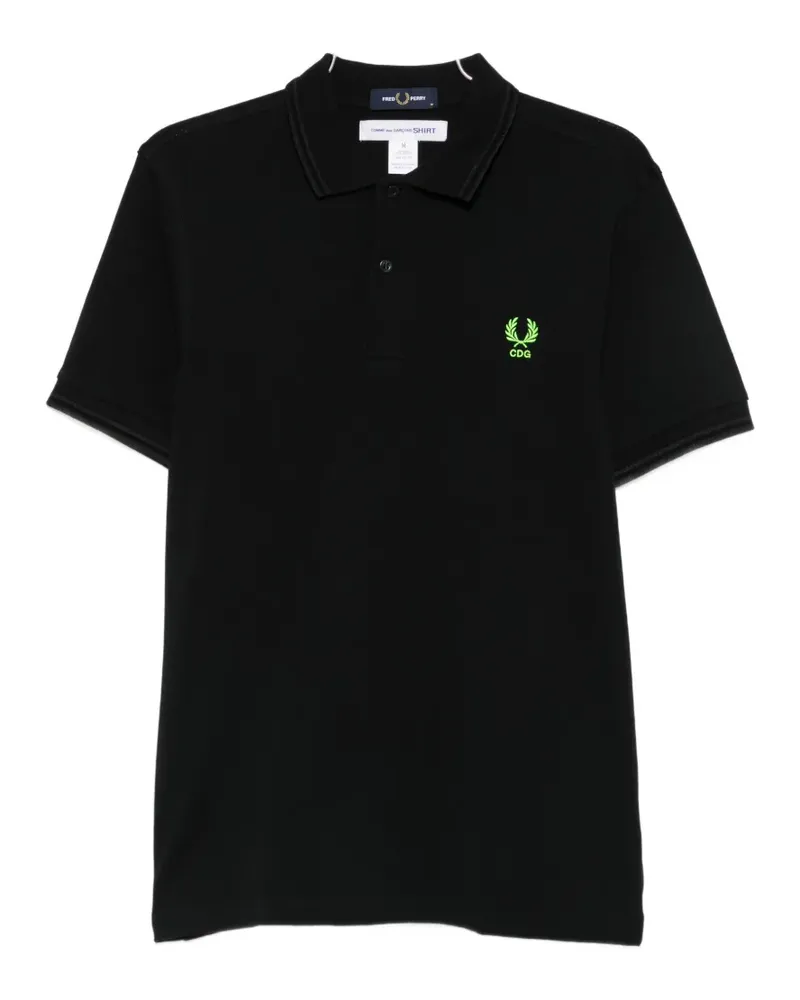 Comme des Garçons logo-embroidered polo shirt - Schwarz Schwarz