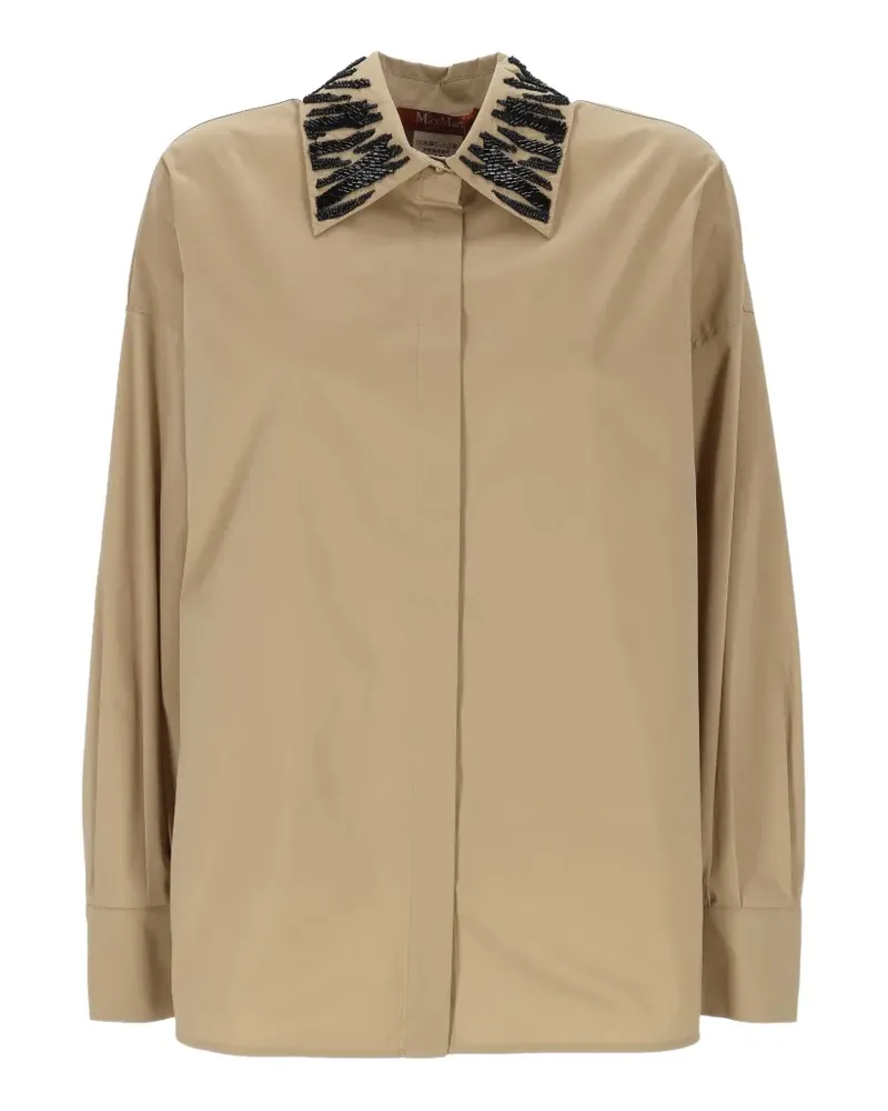 Max Mara bead-embellished shirt - Nude Nude