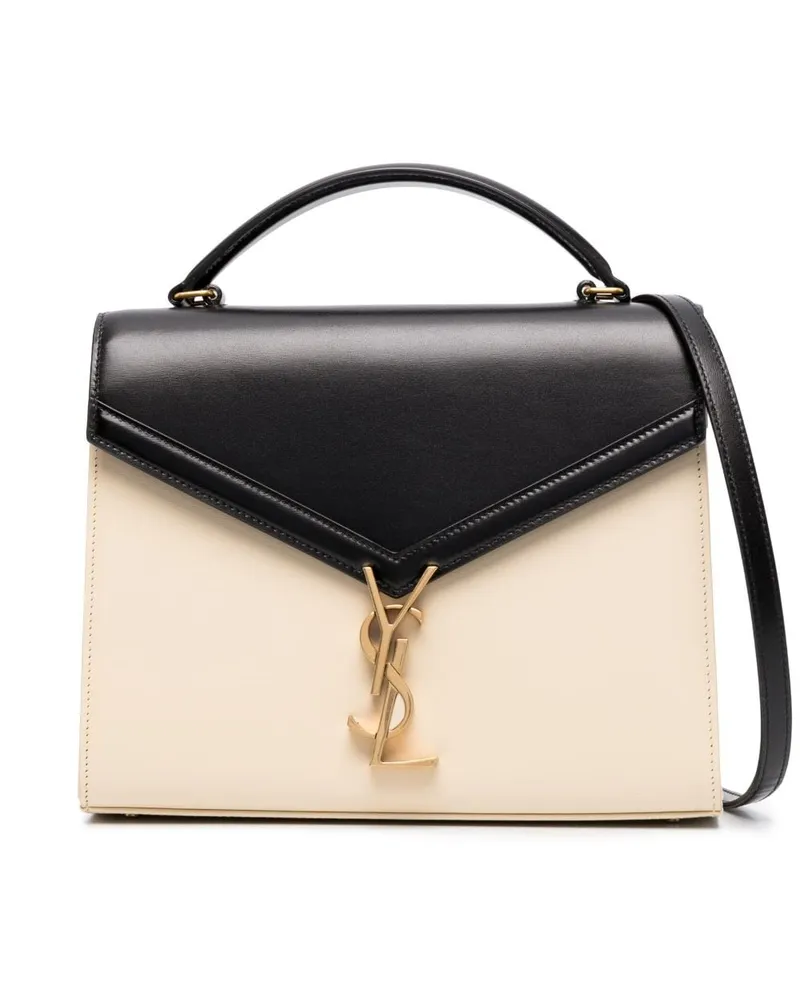 Saint Laurent Handtasche mit Logo-Schild - Schwarz Schwarz