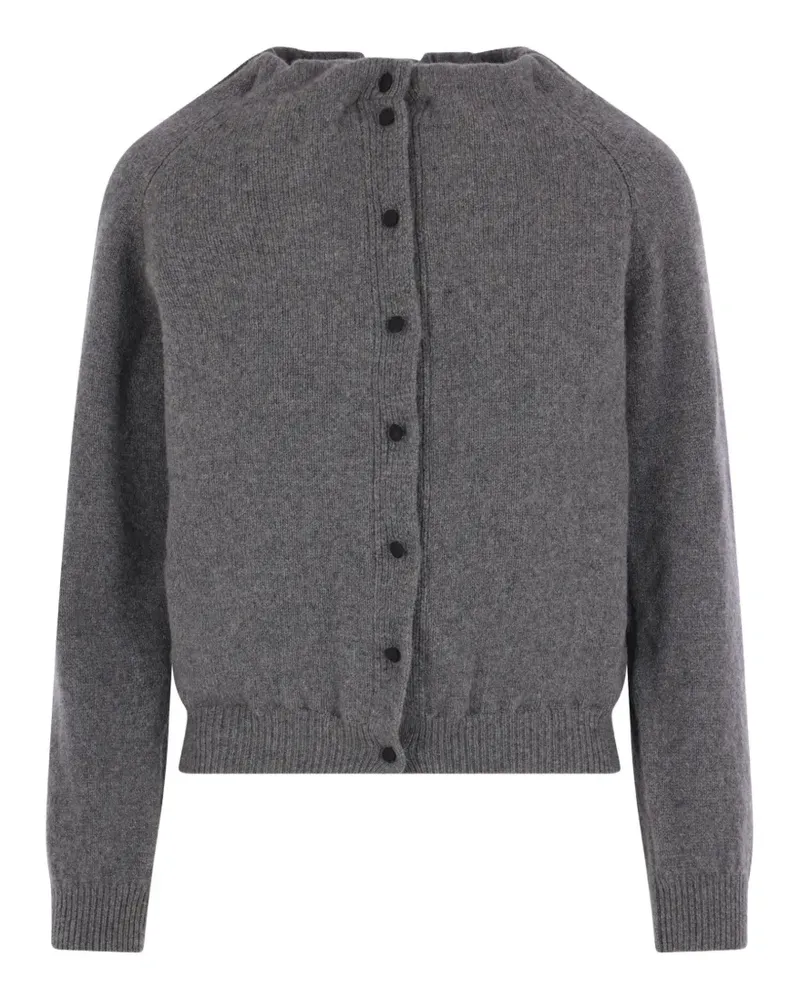 TER ET BANTINE Geraffter Cardigan mit Raglanärmeln - Grau Grau