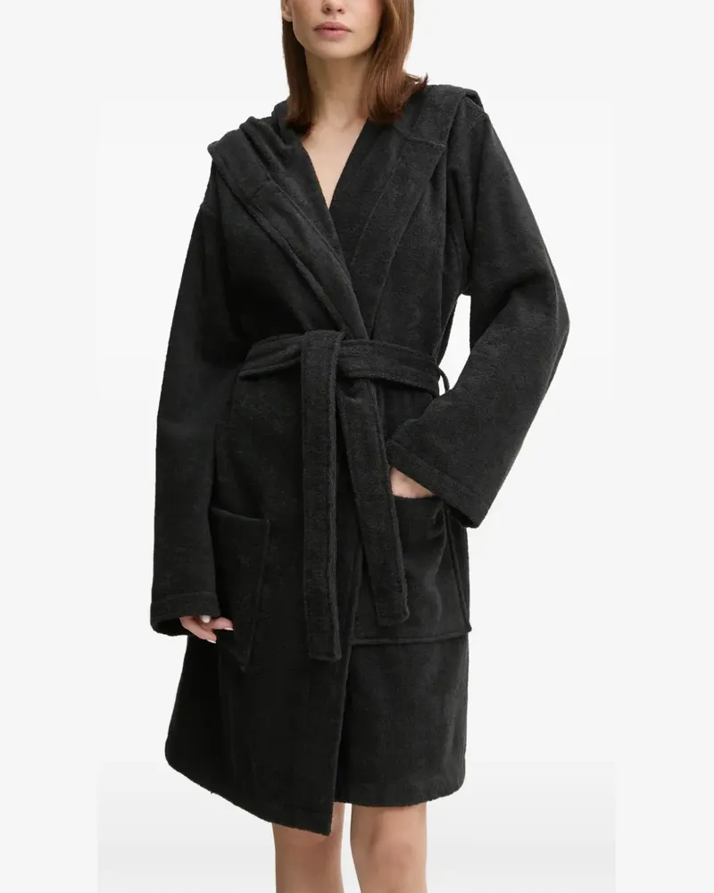 adidas Bademantel mit Kapuze - Schwarz Schwarz