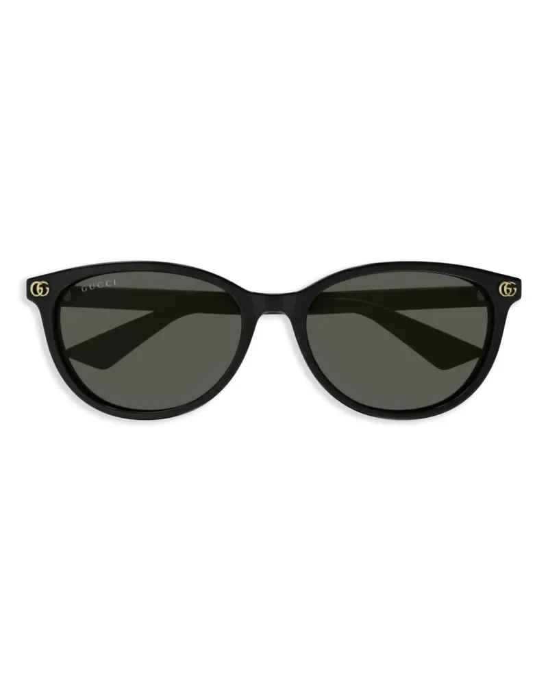 Gucci Sonnenbrille mit eckigem Gestell - Schwarz Schwarz