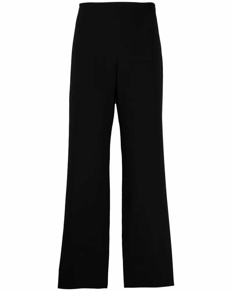 Emporio Armani High-Waist-Hose mit weitem Bein - Schwarz Schwarz