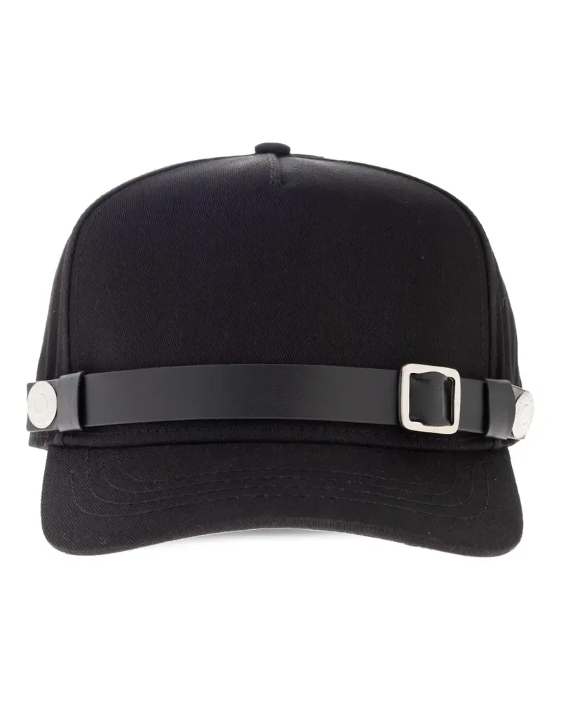 Dsquared2 Baseballkappe mit Lederriemen - Schwarz Schwarz