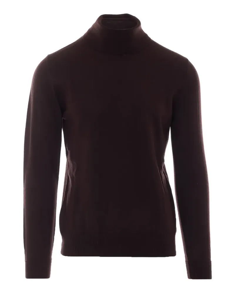 Alpha Studio Gestrickter Pullover mit Stehkragen - Braun Braun