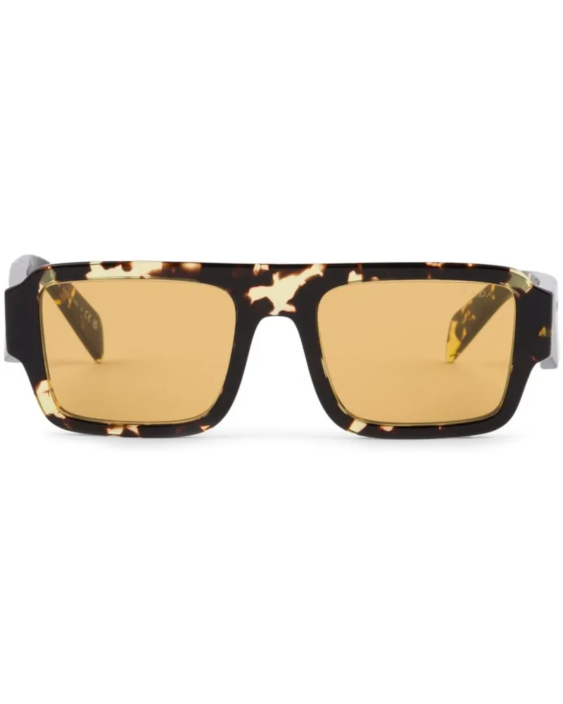 Prada Eckige Symbole Sonnenbrille - Braun Braun