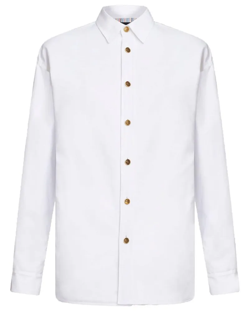 Etro padded cotton shirt jacket Weiß
