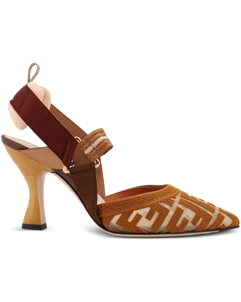 Fendi Colibrì Pumps mit spitzen Riemen - Braun Braun