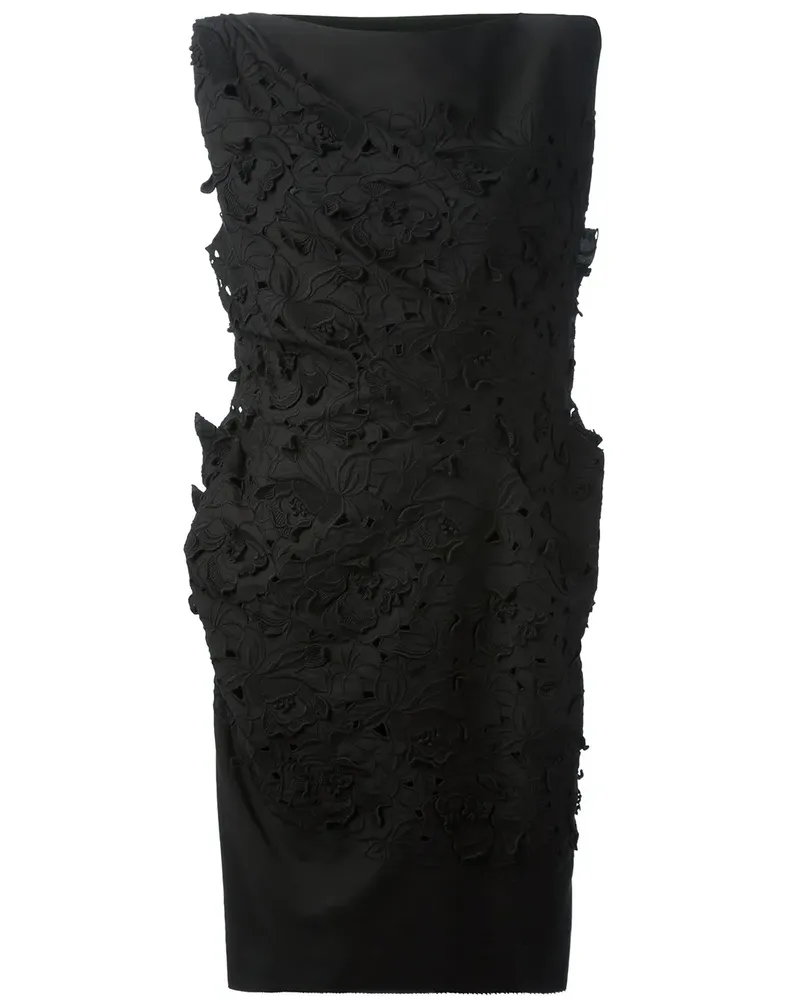 Lanvin sculpted floral dress - Schwarz Schwarz