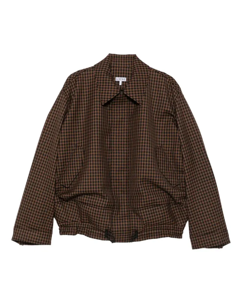 Loewe Jacke mit Vichy-Karo - Braun Braun