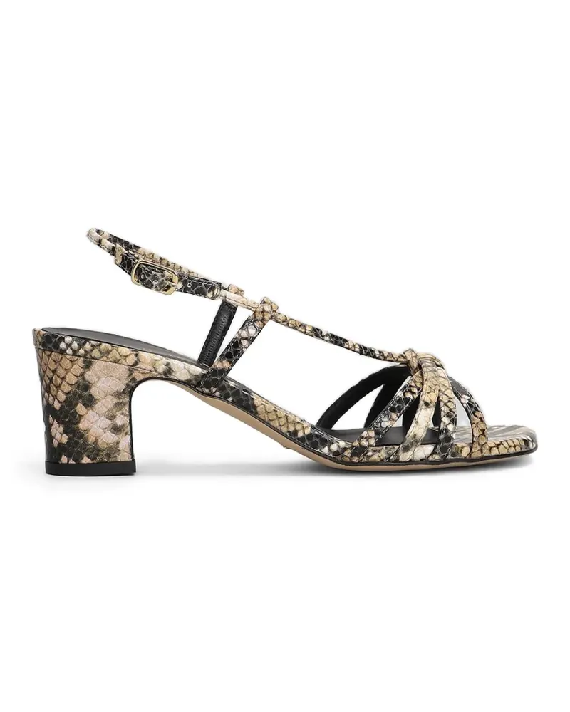 Julie Dee python-print strappy sandals - Nude Nude