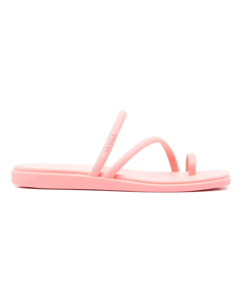 Crocs Flache Miami Sandalen mit Riemen - Rosa Rosa
