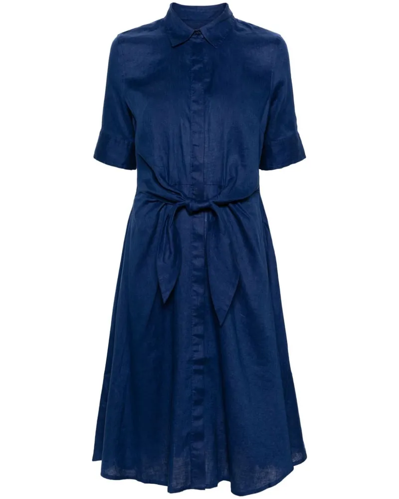 Ralph Lauren Wakana Midi-Hemdkleid aus Leinen - Blau Blau