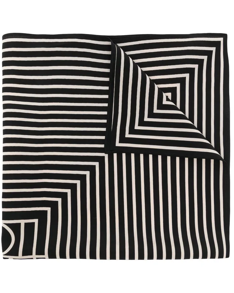 Totême Seidenschal mit Monogramm - Schwarz Schwarz