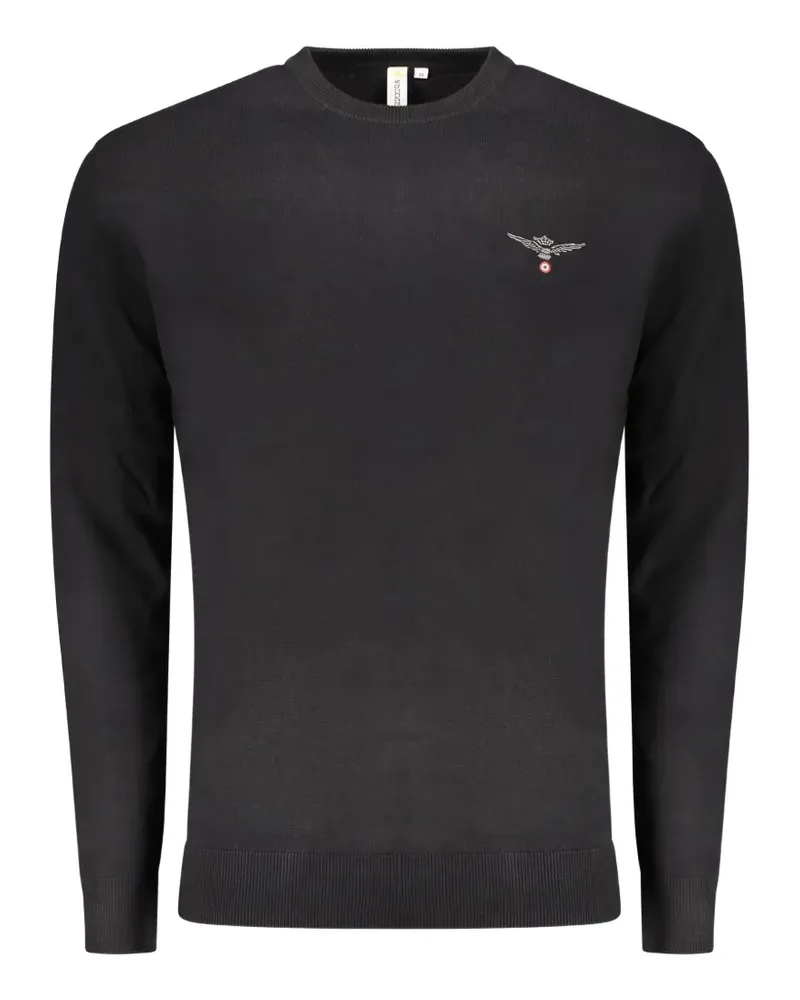 Aeronautica Militare Pullover mit rundem Ausschnitt - Schwarz Schwarz