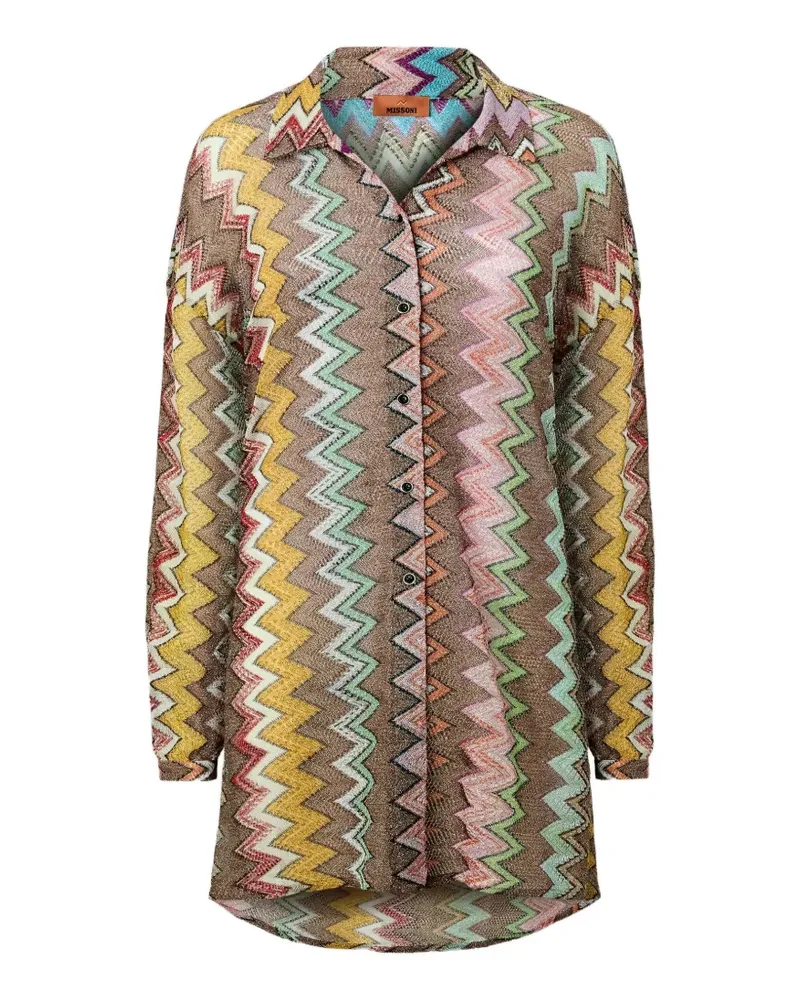 Missoni zig-zag patterned blouse - Nude Nude