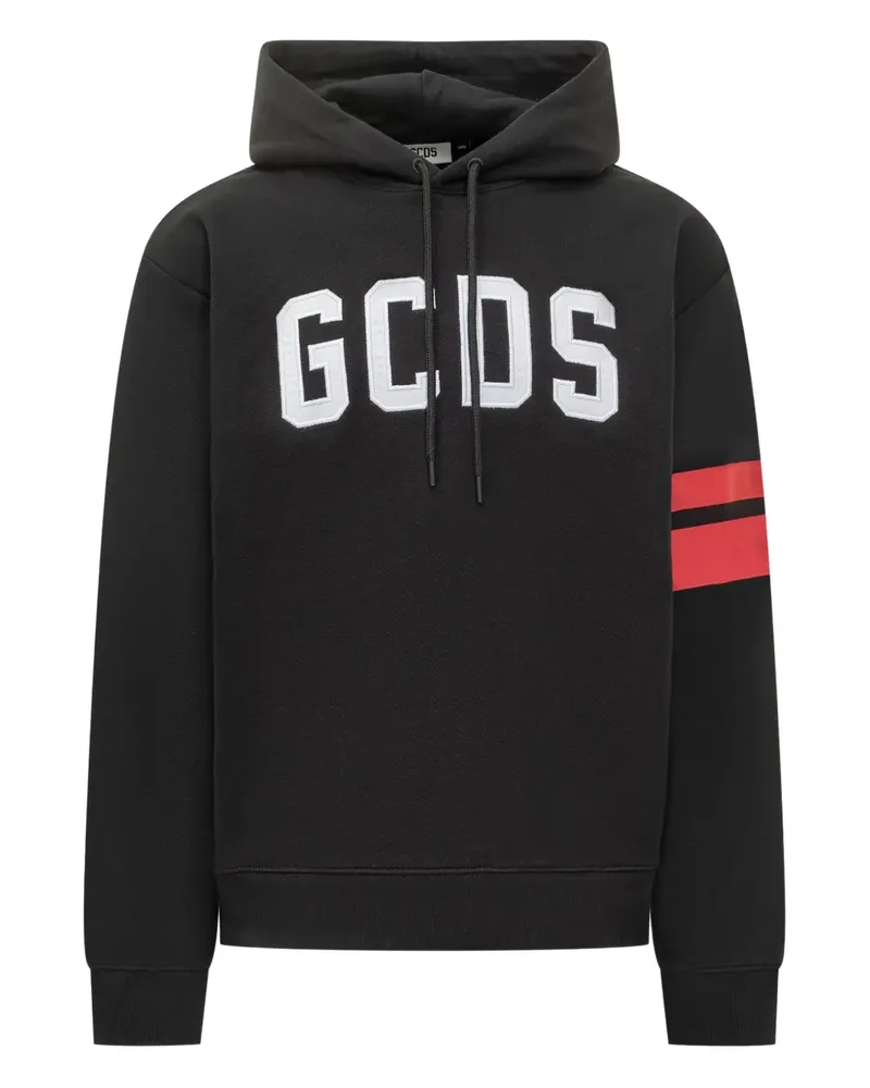 GCDS Hoodie mit gestreiften Ärmeln - Schwarz Schwarz