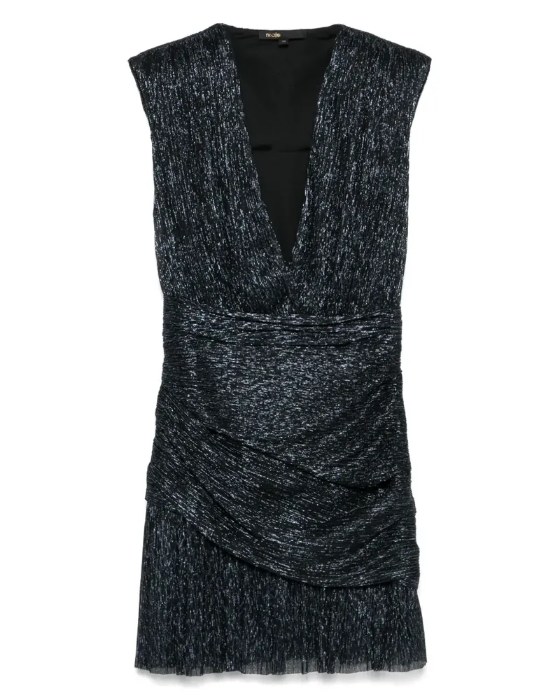 Maje Minikleid im Metallic-Look - Blau Blau