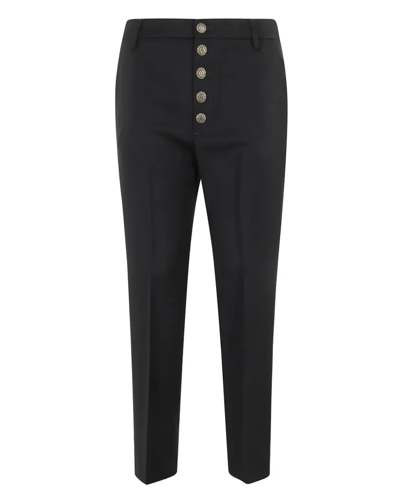 Dondup Klassische Hose mit Knöpfen - Schwarz Schwarz