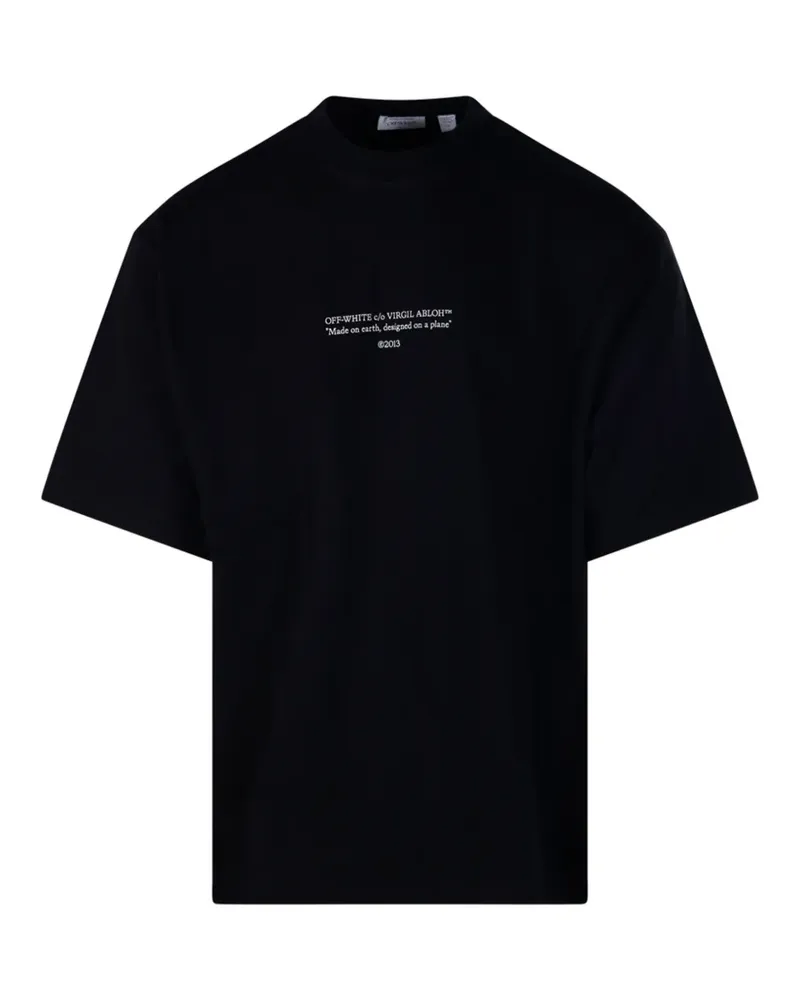 OFF-WHITE crew-neck printed T-shirt - Schwarz Schwarz