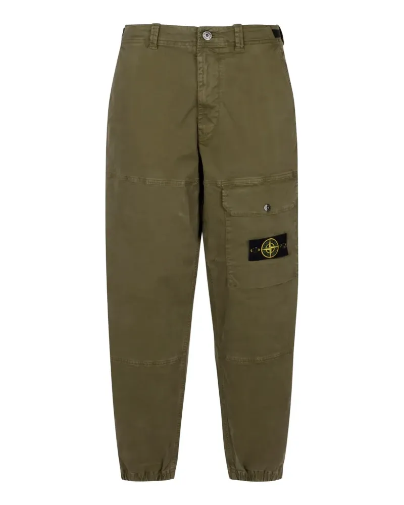 Stone Island logo-patch loose-fit cargo pants - Schwarz Schwarz