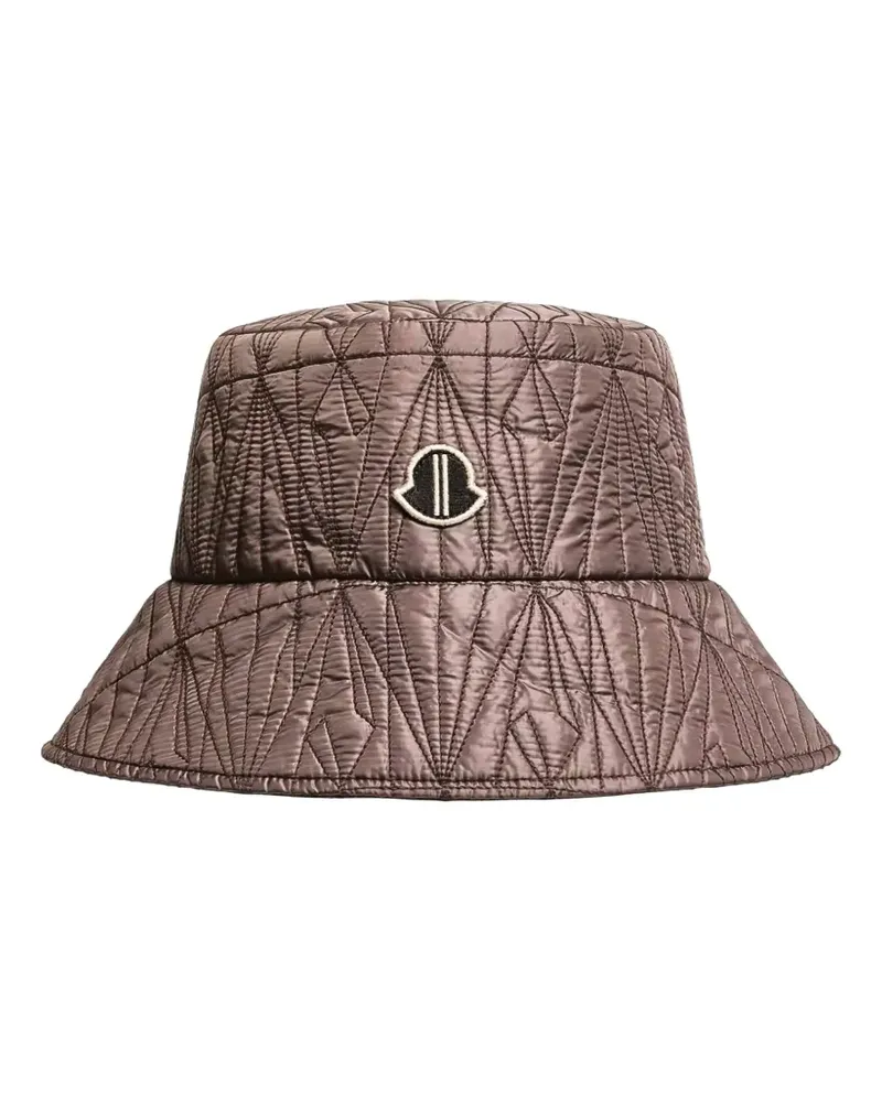 Rick Owens x Moncler gesteppter Fischerhut - Braun Braun