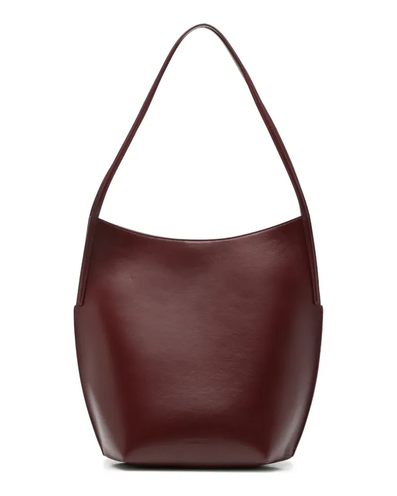Jil Sander Kante Handtasche mit Logo-Prägung - Rot Rot