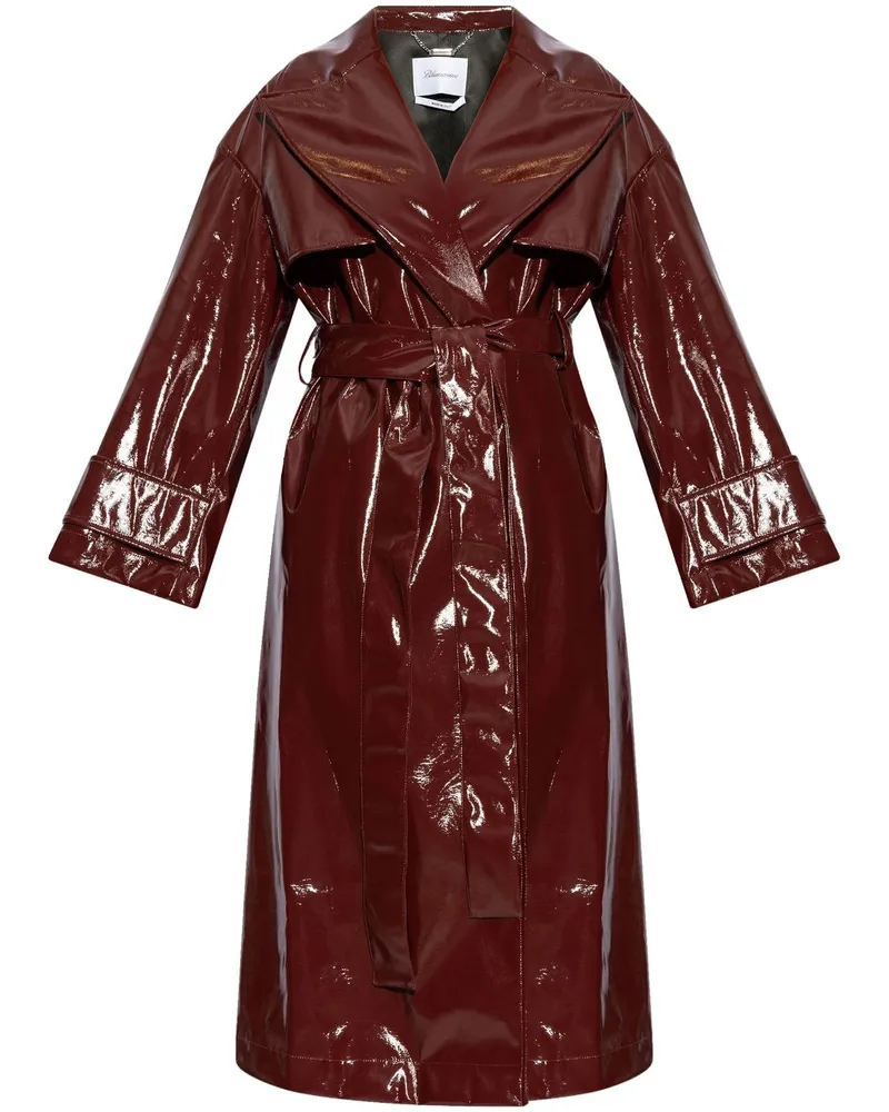 Blumarine Einreihiger Mantel - Rot Rot
