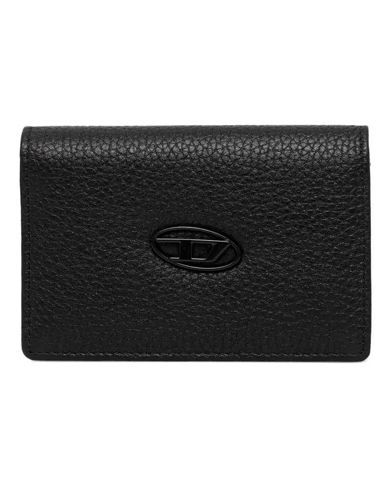 Diesel logo-plaque cardholder - Schwarz Schwarz