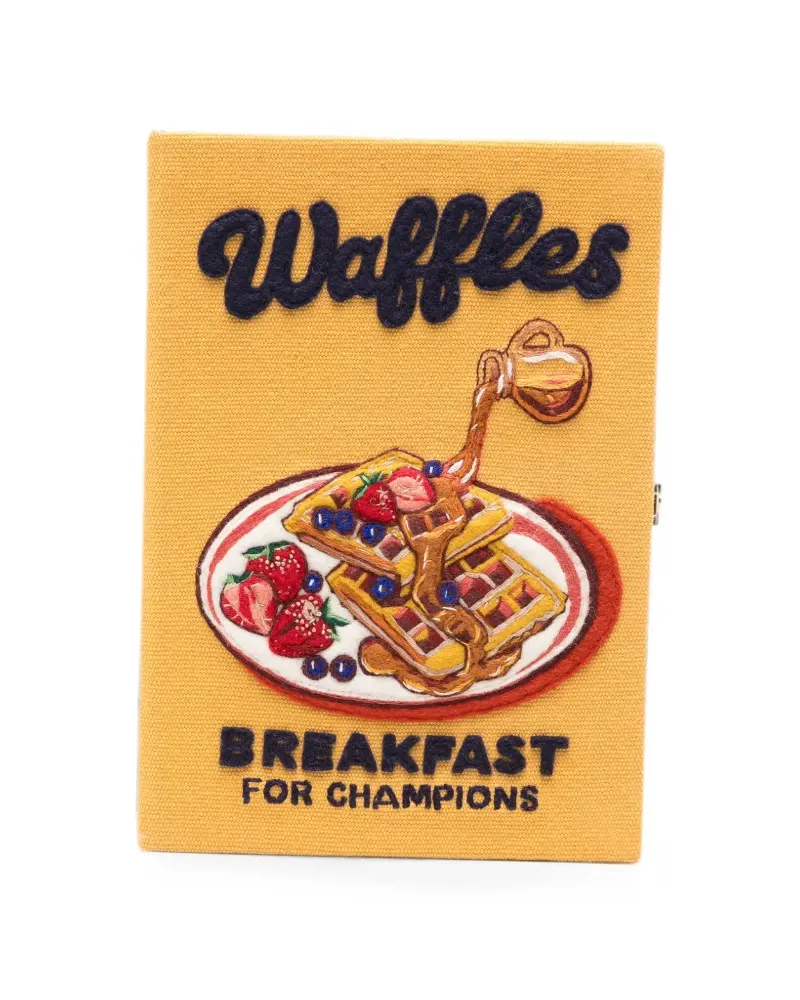 Olympia Le-Tan Waffles Breakfast For Champions Clutch mit Stickerei - Gelb Gelb
