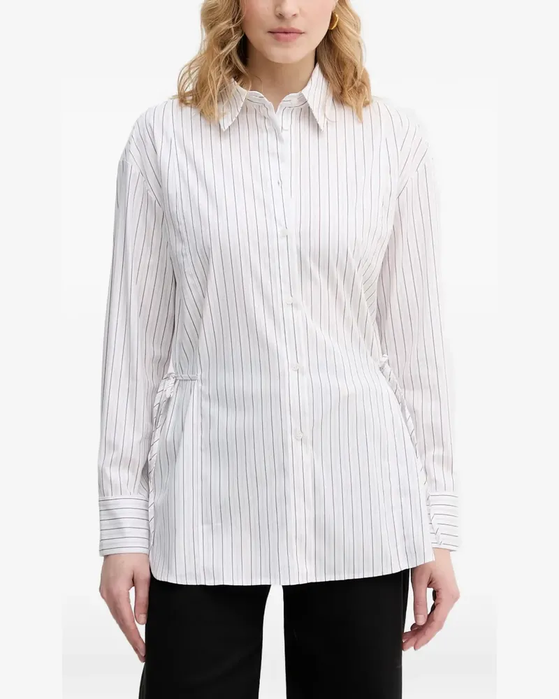 Sisley striped wrap shirt - Weiß Weiß