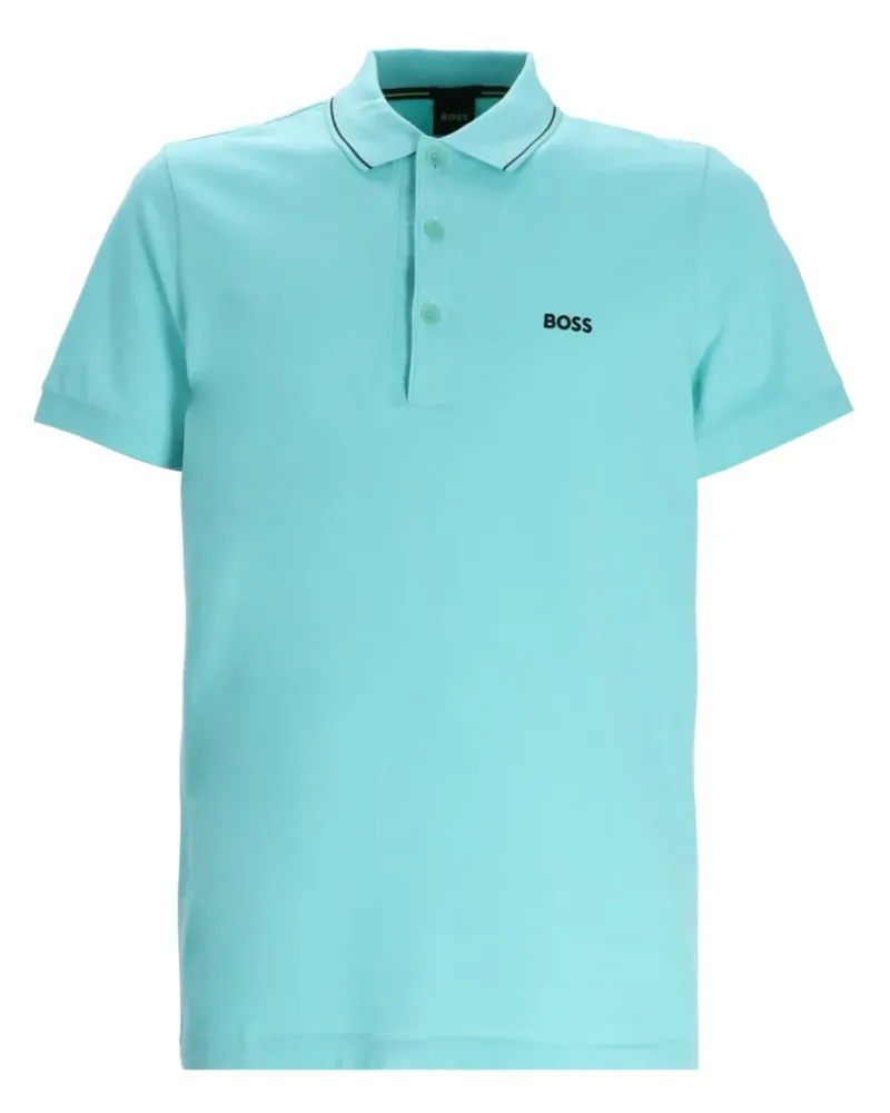 HUGO BOSS Poloshirt mit Logo-Stickerei - Blau Blau