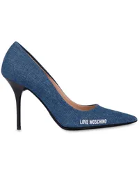 Moschino Pumps mit Logo-Print Blau