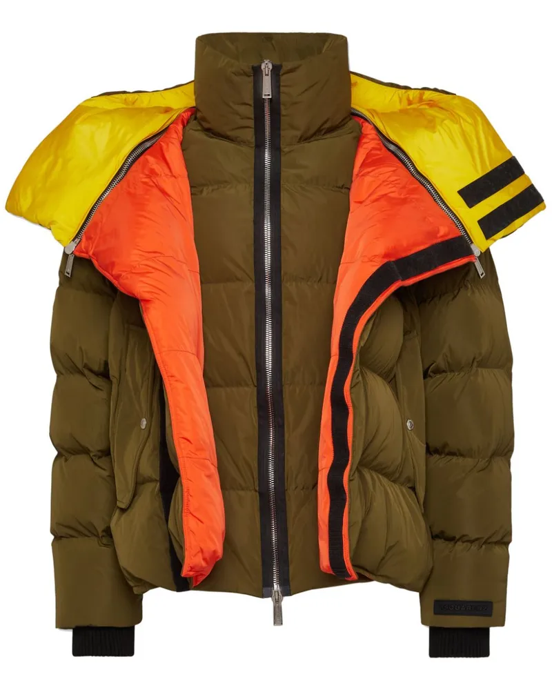 Dsquared2 Gesteppte Jacke im Layering-Look - Grün Grün