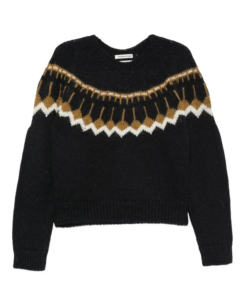 YMC Pullover mit Fair-Isle-Muster - Blau Blau