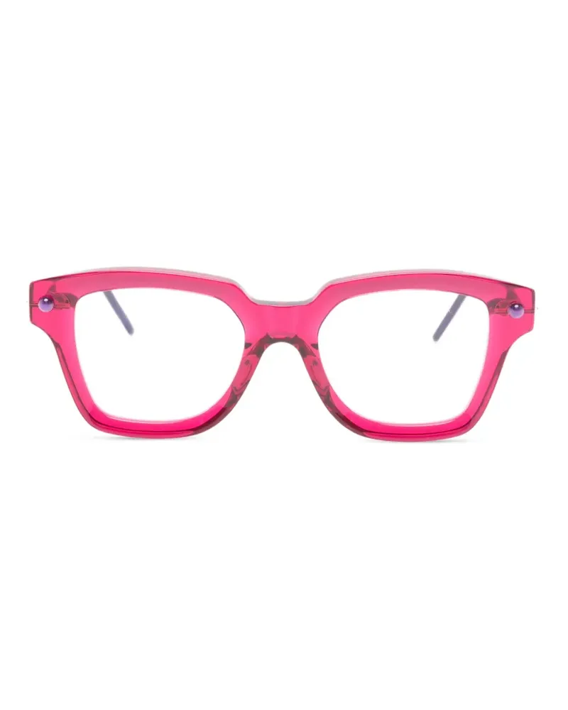 KUBORAUM Maske P28 Brille mit eckigem Gestell - Rosa Rosa
