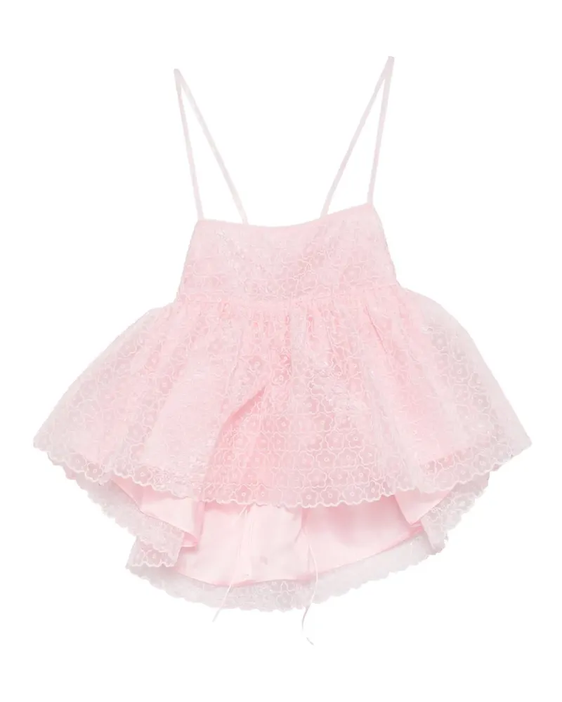 Cecilie Bahnsen Selena floral-embroidery blouse - Rosa Rosa