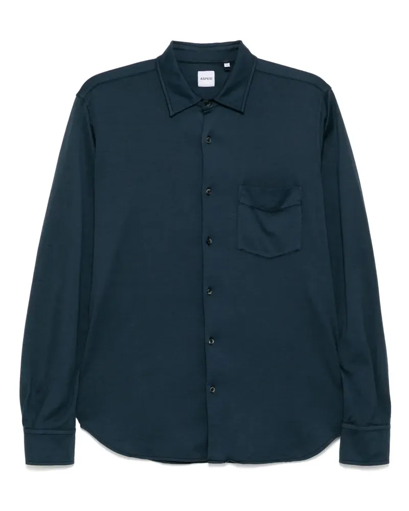 ASPESI Hemd aus Baumwolljersey - Blau Blau