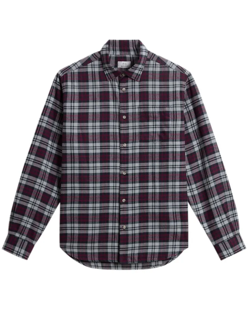 Woolrich Leichtes Flanellhemd - Grau Grau