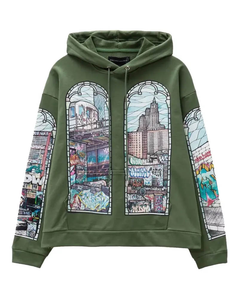 WHO DECIDES WAR Politics As Usual hoodie - Grün Grün