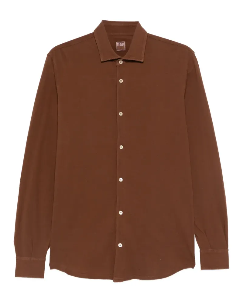 Fedeli Klassisches Hemd - Braun Braun