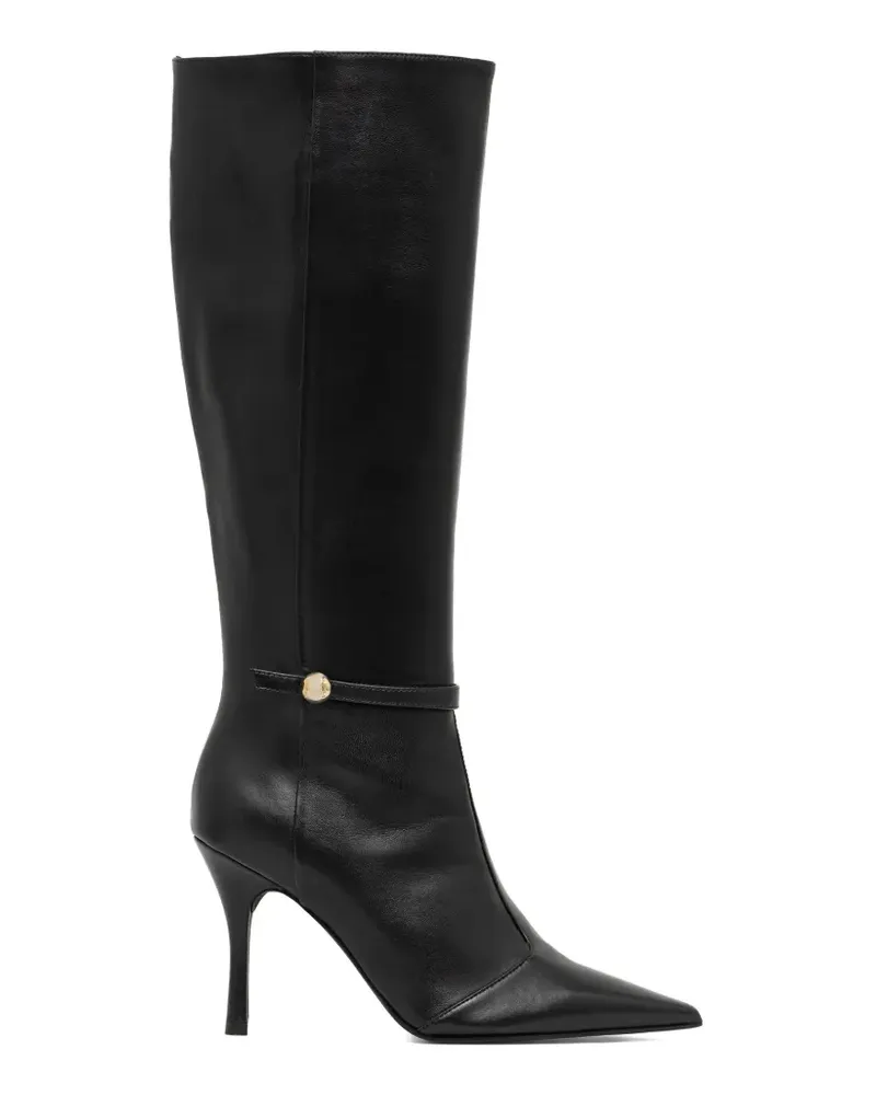 Furla strap pointed boots - Schwarz Schwarz