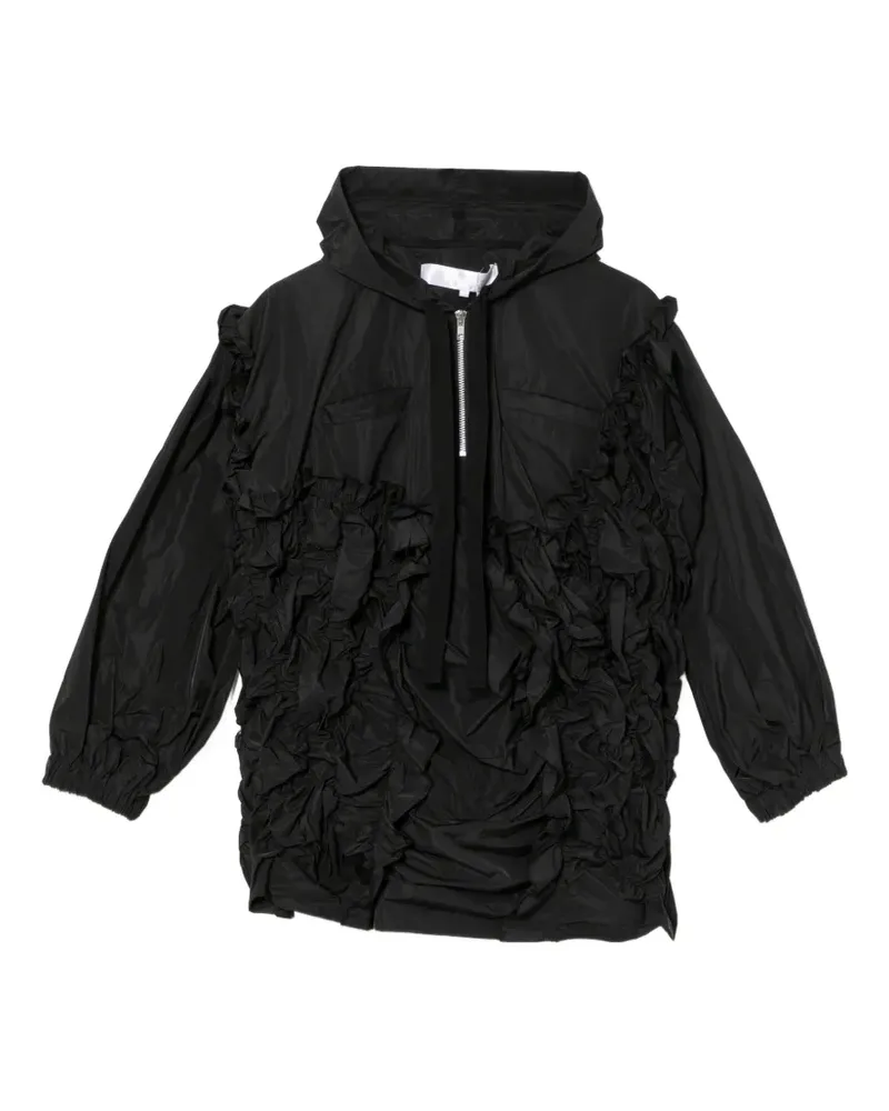 TAO Kapuzenjacke mit Rüschen - Schwarz Schwarz