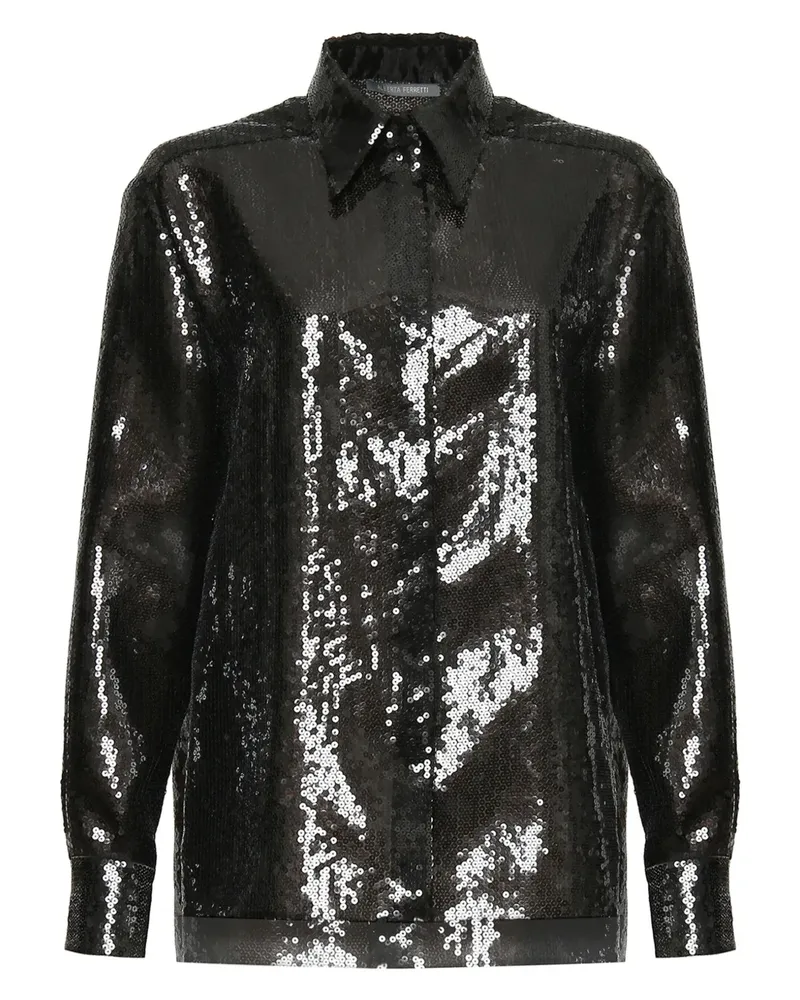Alberta Ferretti Hemd mit Pailletten - Schwarz Schwarz