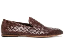 woven-leather loafers