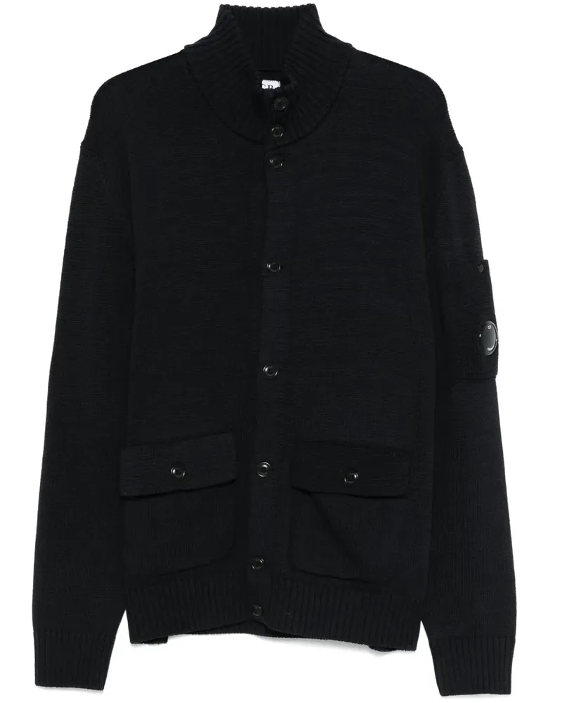 C.P. Company Cardigan mit Linsen-Detail - Blau Blau