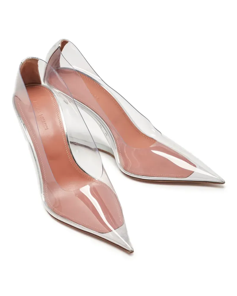 Amina Muaddi Ane Wedge-Pumps - Weiß Weiß