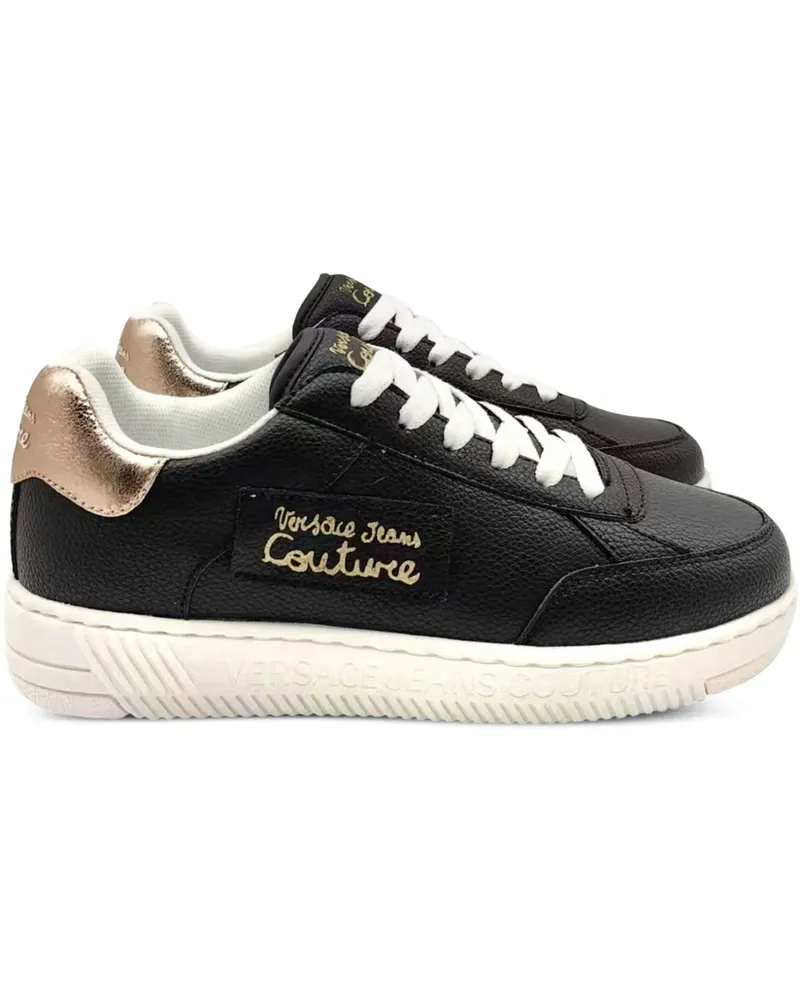 Versace Jeans Sneakers mit Logo-Patch - Schwarz Schwarz